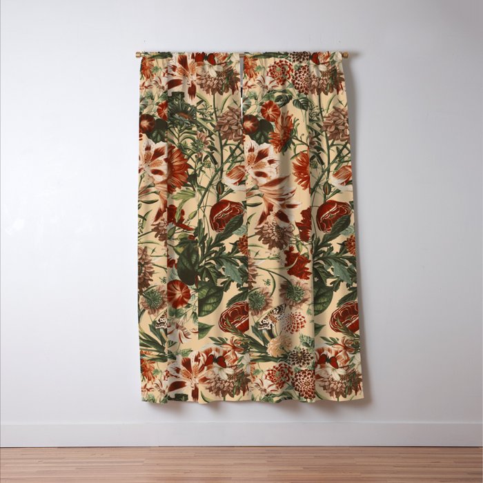 Vintage Flower Garden Window Curtain Gallery Image 3