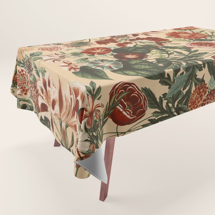 Vintage Flower Garden Tablecloth Gallery Image 1