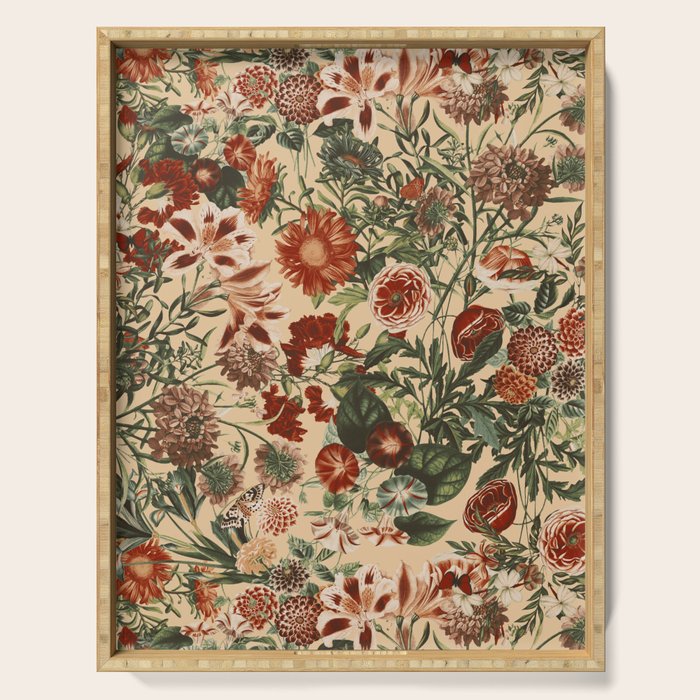 Vintage Flower Garden Serving Tray Gallery Image 1