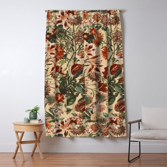 Vintage Flower Garden Window Curtain Gallery Image 5