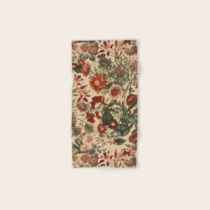 Vintage Flower Garden Bath Towel Gallery Image 1