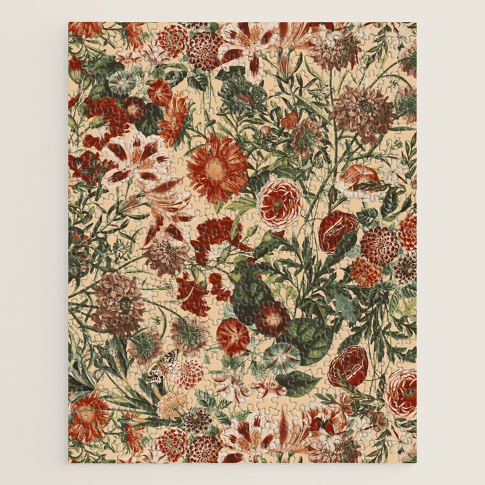 Vintage Flower Garden Jigsaw Puzzle Gallery Image 1