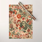 Vintage Flower Garden Wrapping Paper Gallery Image 1