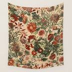 Vintage Flower Garden Wall Tapestry Gallery Image 4