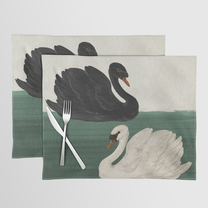 Black Swan White Swan Placemat Gallery Image 1