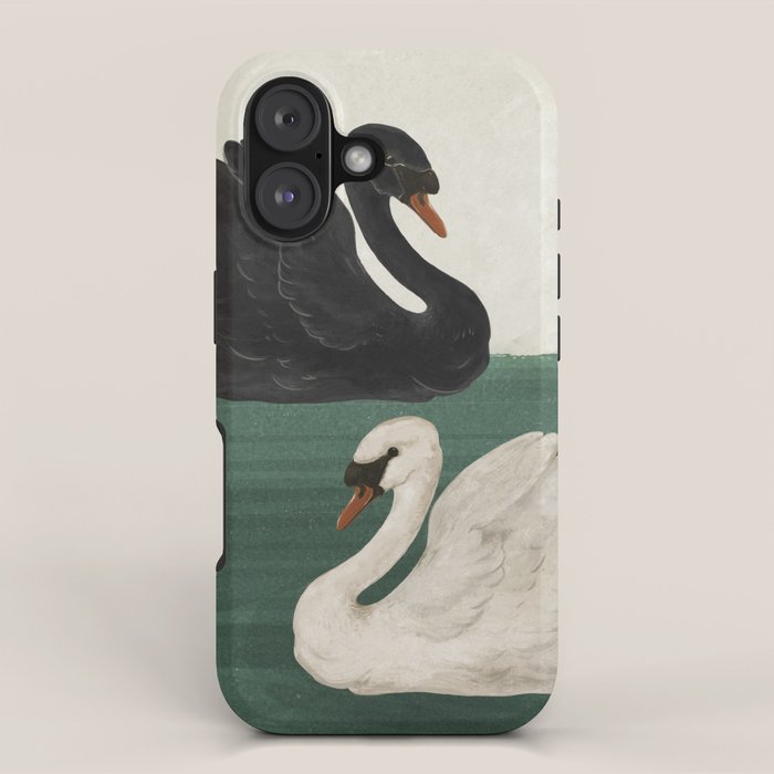 Black Swan White Swan iPhone Case Gallery Image 1