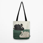 Black Swan White Swan Tote Bag Gallery Image 2