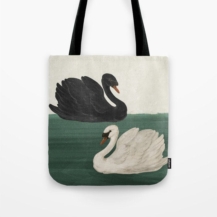 Black Swan White Swan Tote Bag Gallery Image 1