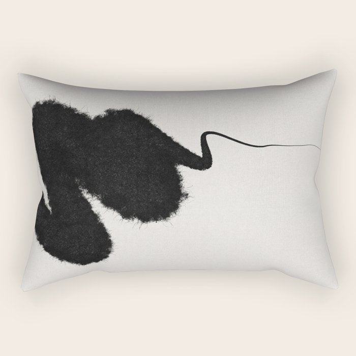 Black Brushstroke Rectangular Pillow Gallery Image 2
