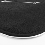 Leo Zodiac Star Constellation Line Art Black Bath Mat Gallery Image 3