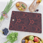 Gothic Halloween Damask - Red black and white  Cutting Board Gallery Image 2