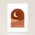 TERRACOTTA NIGHT, abstract landscape, moon and desert Stationery Card Gallery Image 2