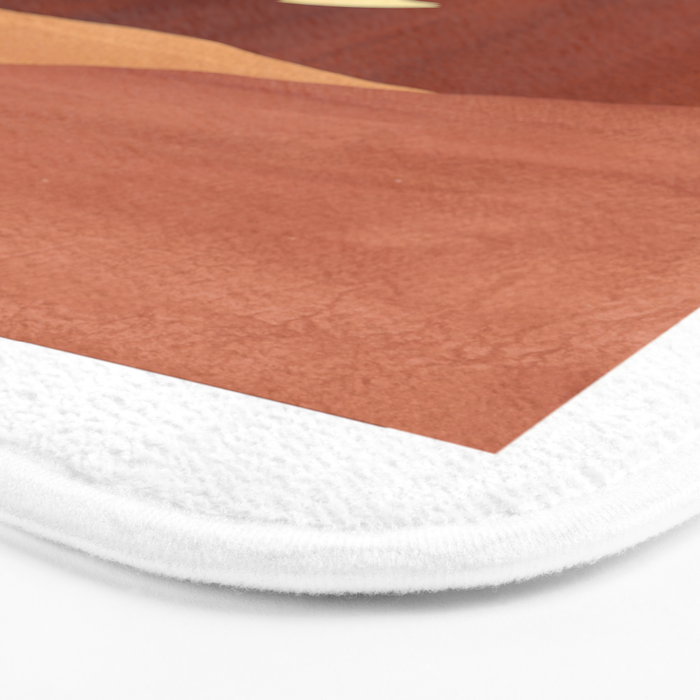 TERRACOTTA NIGHT, abstract landscape, moon and desert Bath Mat Gallery Image 3