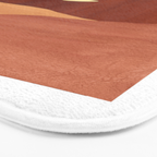 TERRACOTTA NIGHT, abstract landscape, moon and desert Bath Mat Gallery Image 3