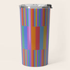 Mixed Stripes Pattern II Primary Rainbow Travel Mug Gallery Image 2