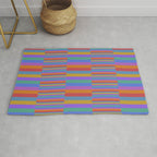 Mixed Stripes Pattern II Primary Rainbow Rug Gallery Image 1