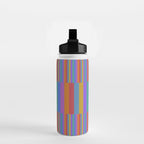 Mixed Stripes Pattern II Primary Rainbow Water Bottle Gallery Image 2
