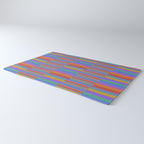 Mixed Stripes Pattern II Primary Rainbow Rug Gallery Image 3