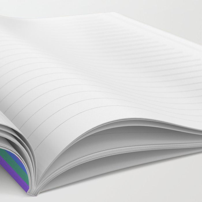 Mixed Stripes Pattern II Primary Rainbow Notebook Gallery Image 2