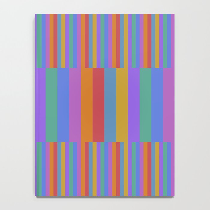 Mixed Stripes Pattern II Primary Rainbow Notebook Gallery Image 4
