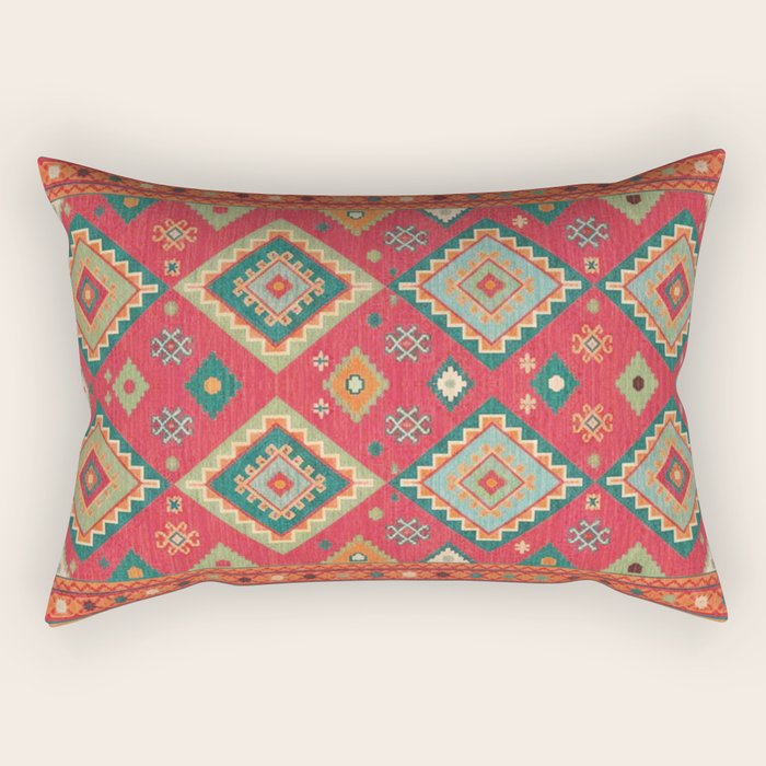 Moroccan Berber Kilim Pattern Rectangular Pillow Gallery Image 2