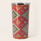 Moroccan Berber Kilim Pattern Travel Mug Gallery Image 1