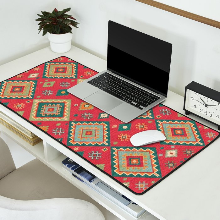 Moroccan Berber Kilim Pattern Desk Mat Gallery Image 2