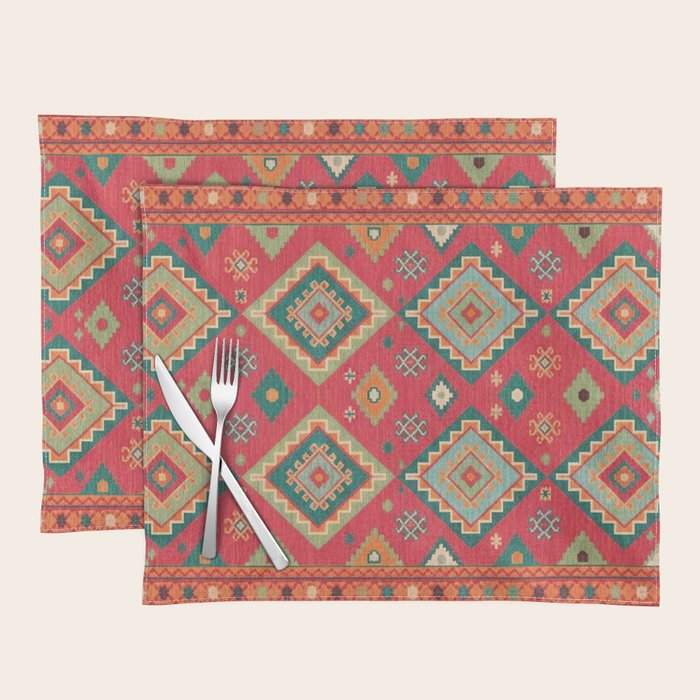 Moroccan Berber Kilim Pattern Placemat Gallery Image 1