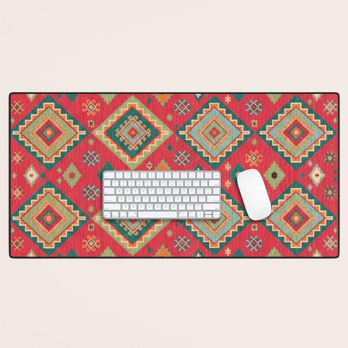 Moroccan Berber Kilim Pattern Desk Mat Gallery Image 1