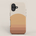 Minimal Retro Sunset Sunrise - Neutral Desert Orange iPhone Case Gallery Image 1
