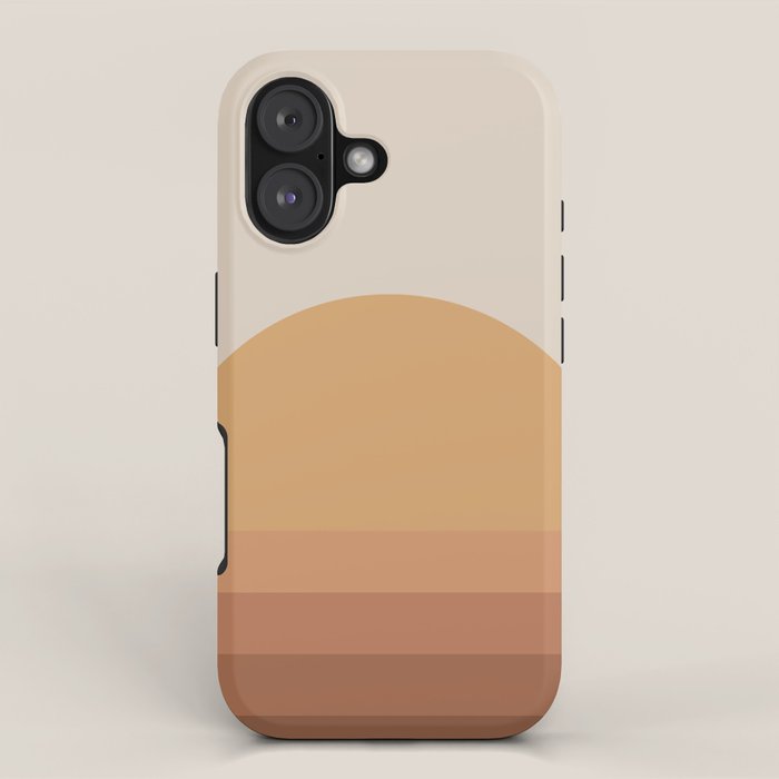 Minimal Retro Sunset Sunrise - Neutral Desert Orange iPhone Case Gallery Image 1