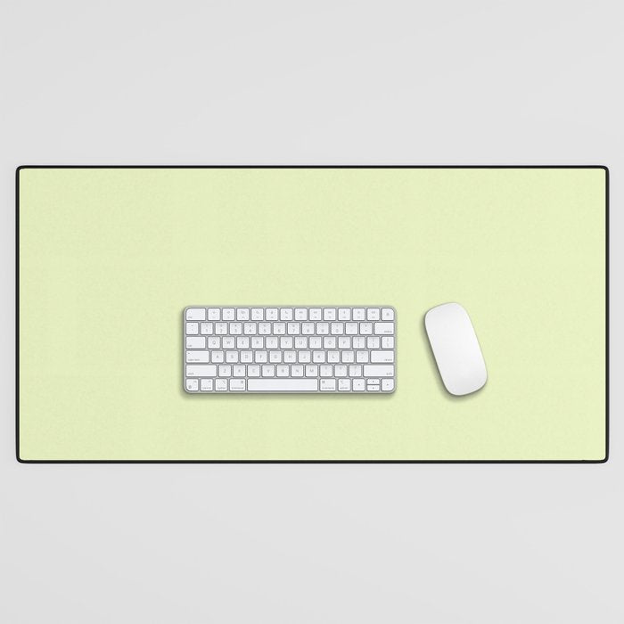 Pistachio Ice Cream Light Green Solid Desk Mat Gallery Image 1