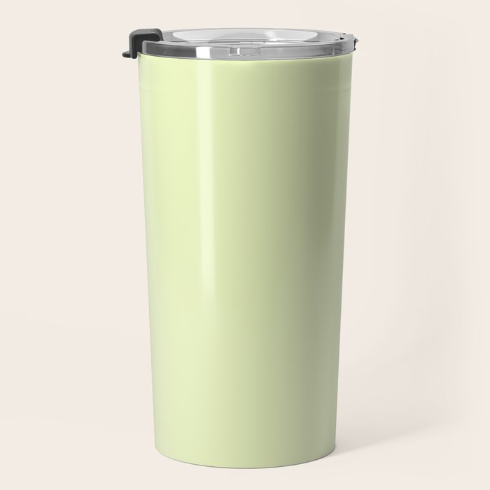 Pistachio Ice Cream Light Green Solid Travel Mug Gallery Image 3