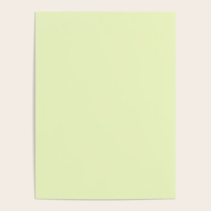 Pistachio Ice Cream Light Green Solid Poster Gallery Image 4
