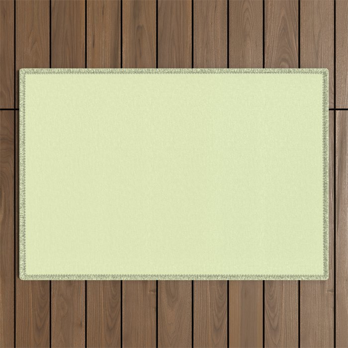 Pistachio Ice Cream Light Green Solid Outdoor Rug Gallery Image 1