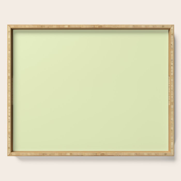 Pistachio Ice Cream Light Green Solid Serving Tray Gallery Image 1