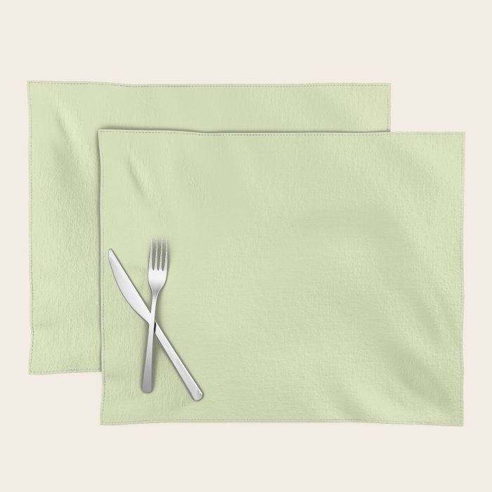 Pistachio Ice Cream Light Green Solid Placemat Gallery Image 1