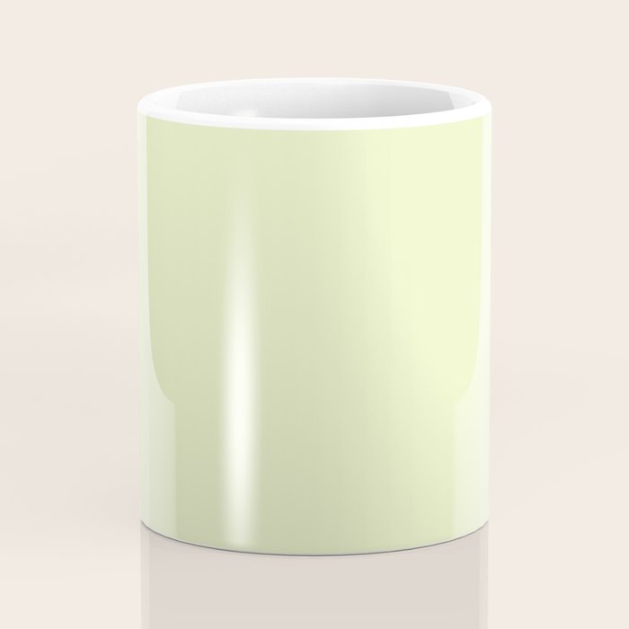 Pistachio Ice Cream Light Green Solid Coffee Mug Gallery Image 4