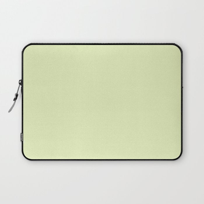 Pistachio Ice Cream Light Green Solid Laptop Sleeve Gallery Image 1
