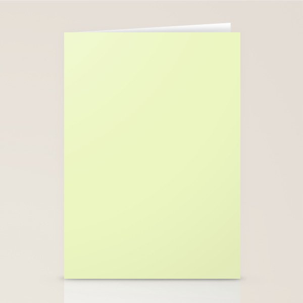 Pistachio Ice Cream Light Green Solid Stationery Card Gallery Image 1