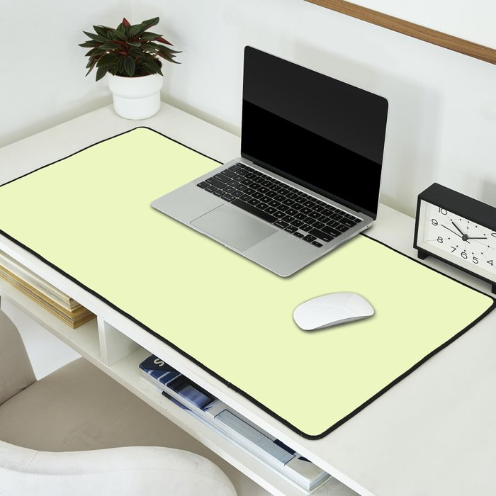 Pistachio Ice Cream Light Green Solid Desk Mat Gallery Image 2