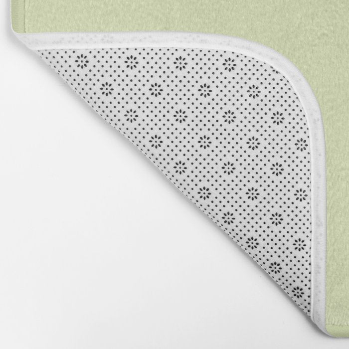 Pistachio Ice Cream Light Green Solid Bath Mat Gallery Image 2