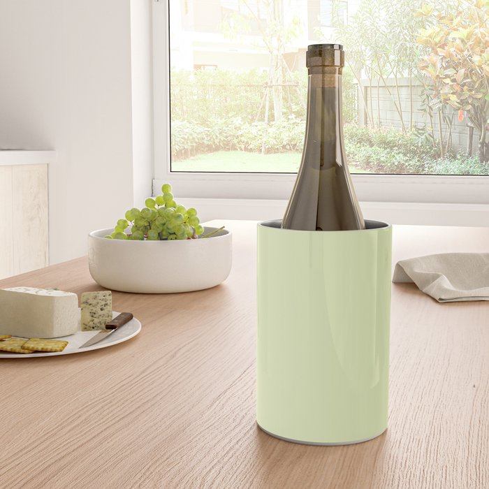 Pistachio Ice Cream Light Green Solid Wine Chiller Gallery Image 4
