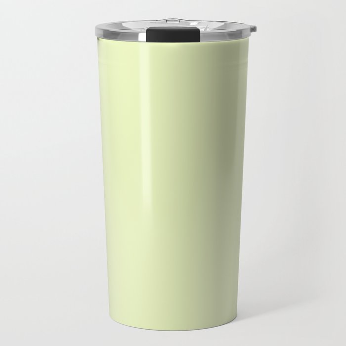 Pistachio Ice Cream Light Green Solid Travel Mug Gallery Image 1