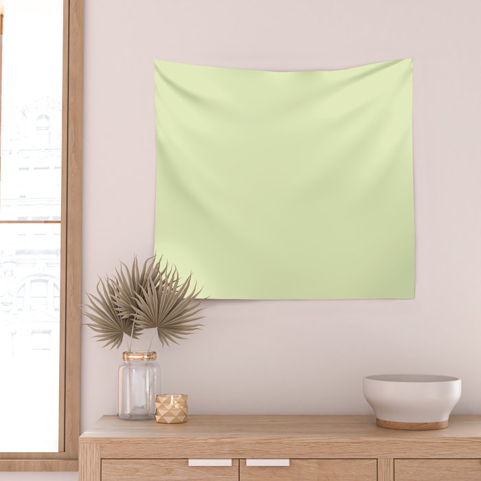 Pistachio Ice Cream Light Green Solid Wall Tapestry Gallery Image 2