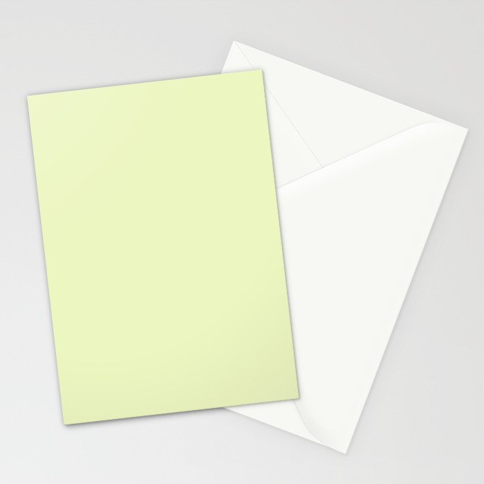 Pistachio Ice Cream Light Green Solid Stationery Card Gallery Image 2