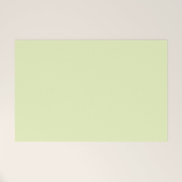 Pistachio Ice Cream Light Green Solid Welcome Mat Gallery Image 1
