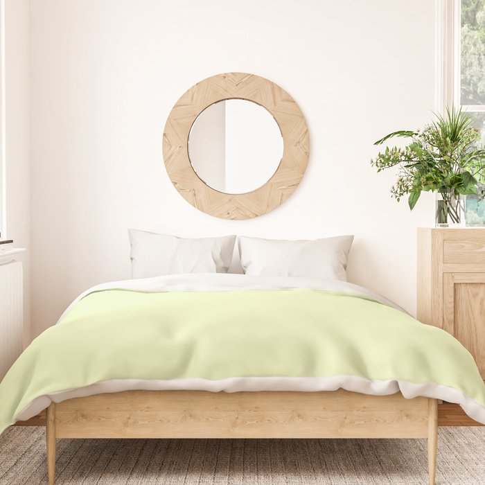 Pistachio Ice Cream Light Green Solid Duvet Cover Gallery Image 3