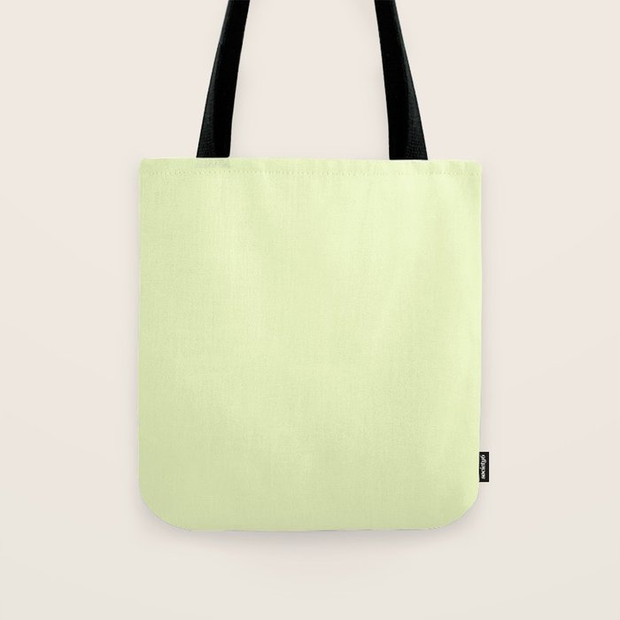 Pistachio Ice Cream Light Green Solid Tote Bag Gallery Image 1