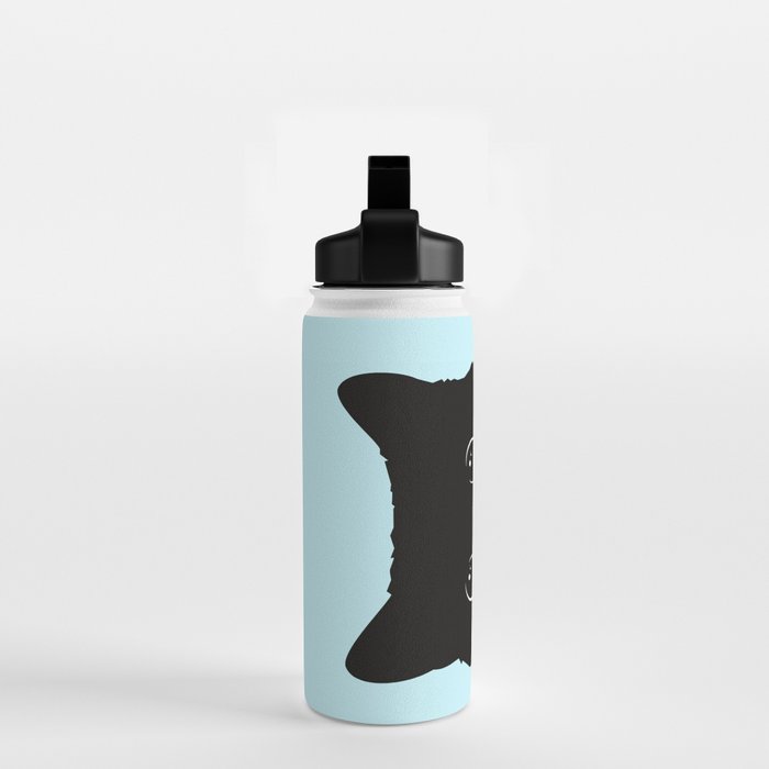 Black cat I Water Bottle Gallery Image 2